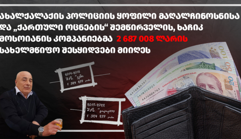 ახალქალაქის პოლიციის ყოფილი მაღალჩინოსნის კომპანიებმა ტენდერებით 2,6 მილიონ ლარზე მეტი მიიღეს - TI