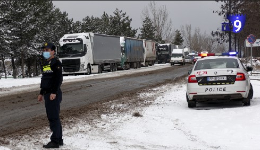 ახალციხე-ნინოწმინდის საავტომობილო გზაზე ტრაილერების მოძრაობა აღდგა