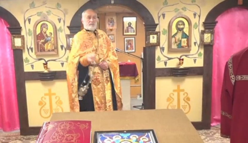 მამა იოანე გელაშვილმა ქრისტეშობა ბაგრამის საავიაციო ბაზაზე აღნიშნა