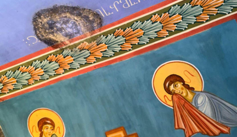 ყვიბისის ტაძარში ფრესკები ზიანდება