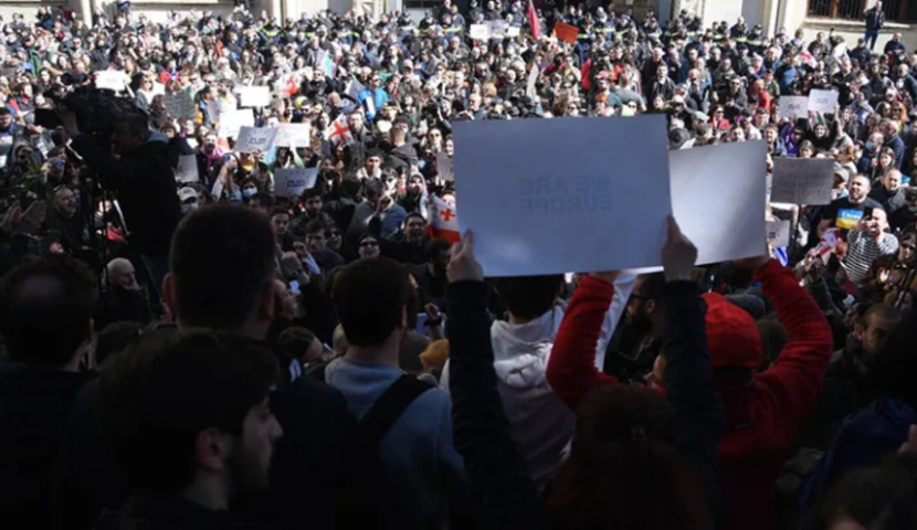 საქართველოს პარლამენტთან აქცია დასრულდა