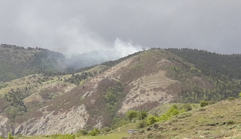 ადიგენის, სოფელ შოყასთან ხანძარია