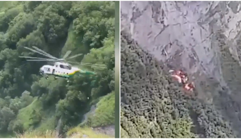 გუდაურში, სადაც ვერტმფრენი ჩამოვარდა, შს მინისტრი ჩავიდა