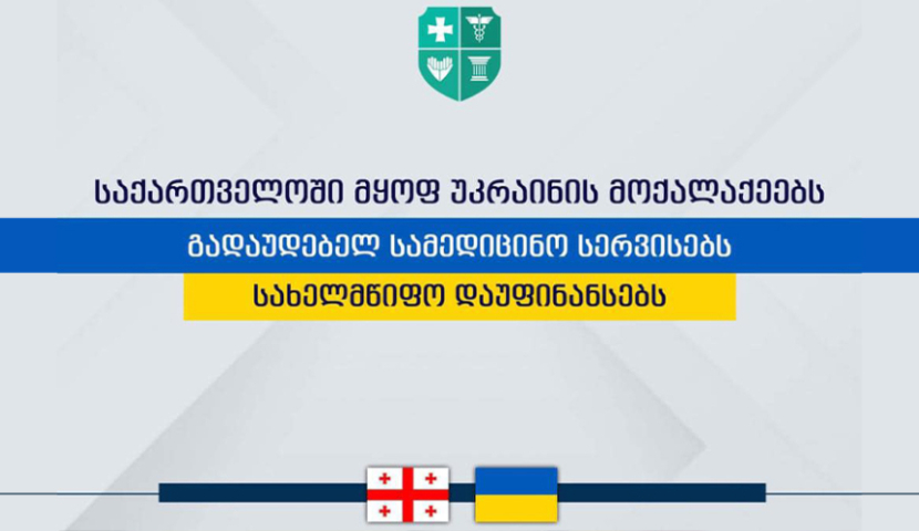 საქართველოში მყოფ უკრაინის მოქალაქეებს, სამედიცინო სერვისებს სახელმწიფო დაუფინანსებს