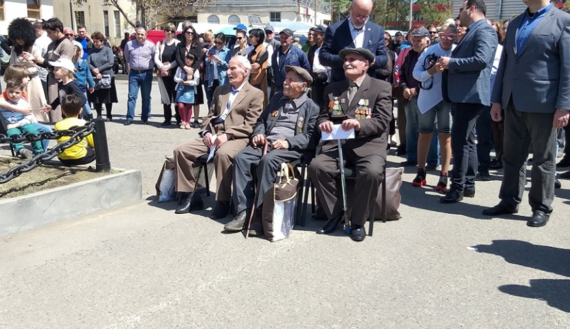 ახალციხეში ომის ვეტერანებს ფაშიზმზე გამარჯვების დღე მიულოცეს (ვიდეო)