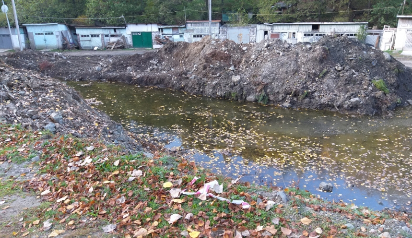 აბასთუმანში სახანძროს შენობის მშენებლობა დაჭაობდა